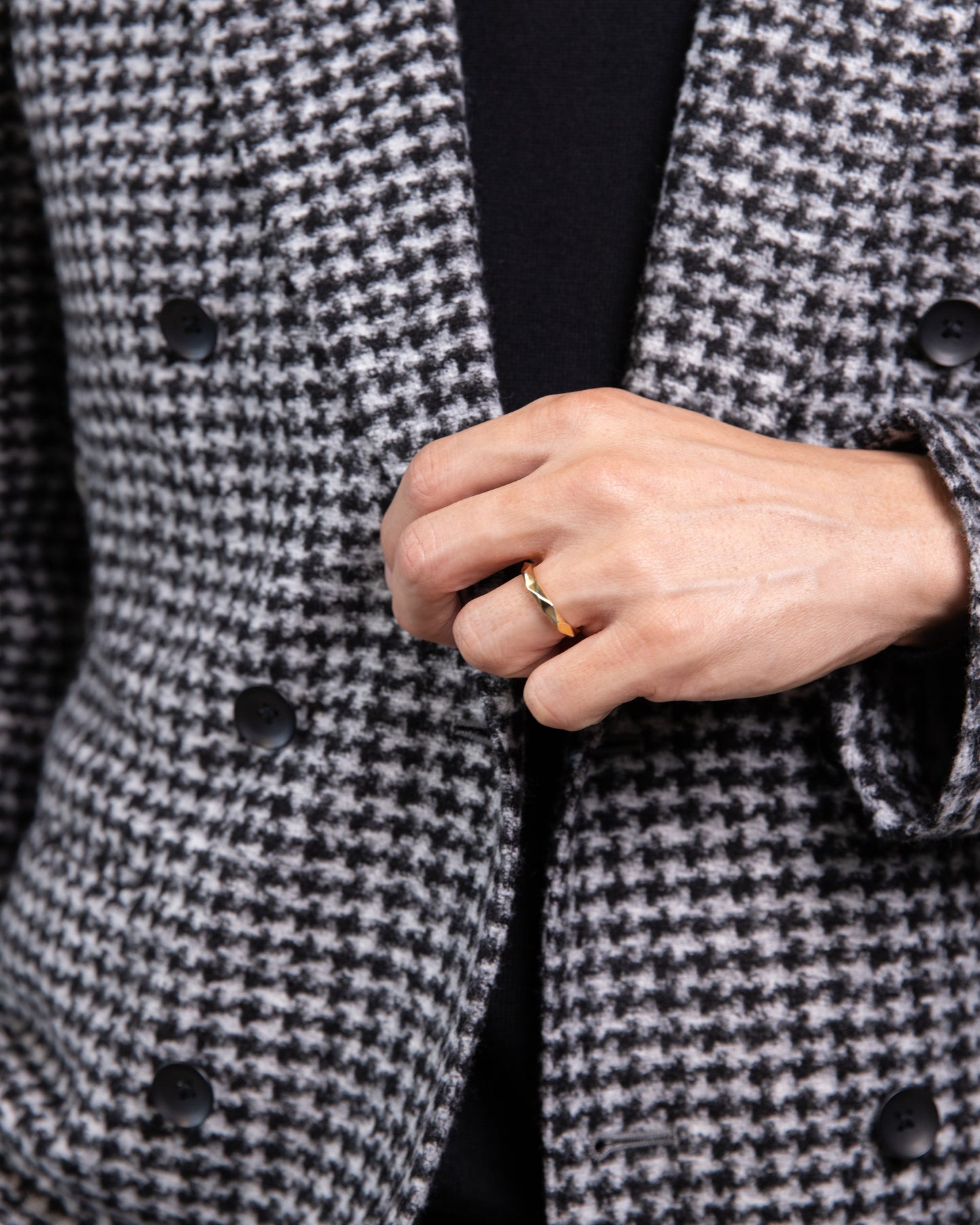 K18YG ユニセックス カットリング -BFJ × LeLi-