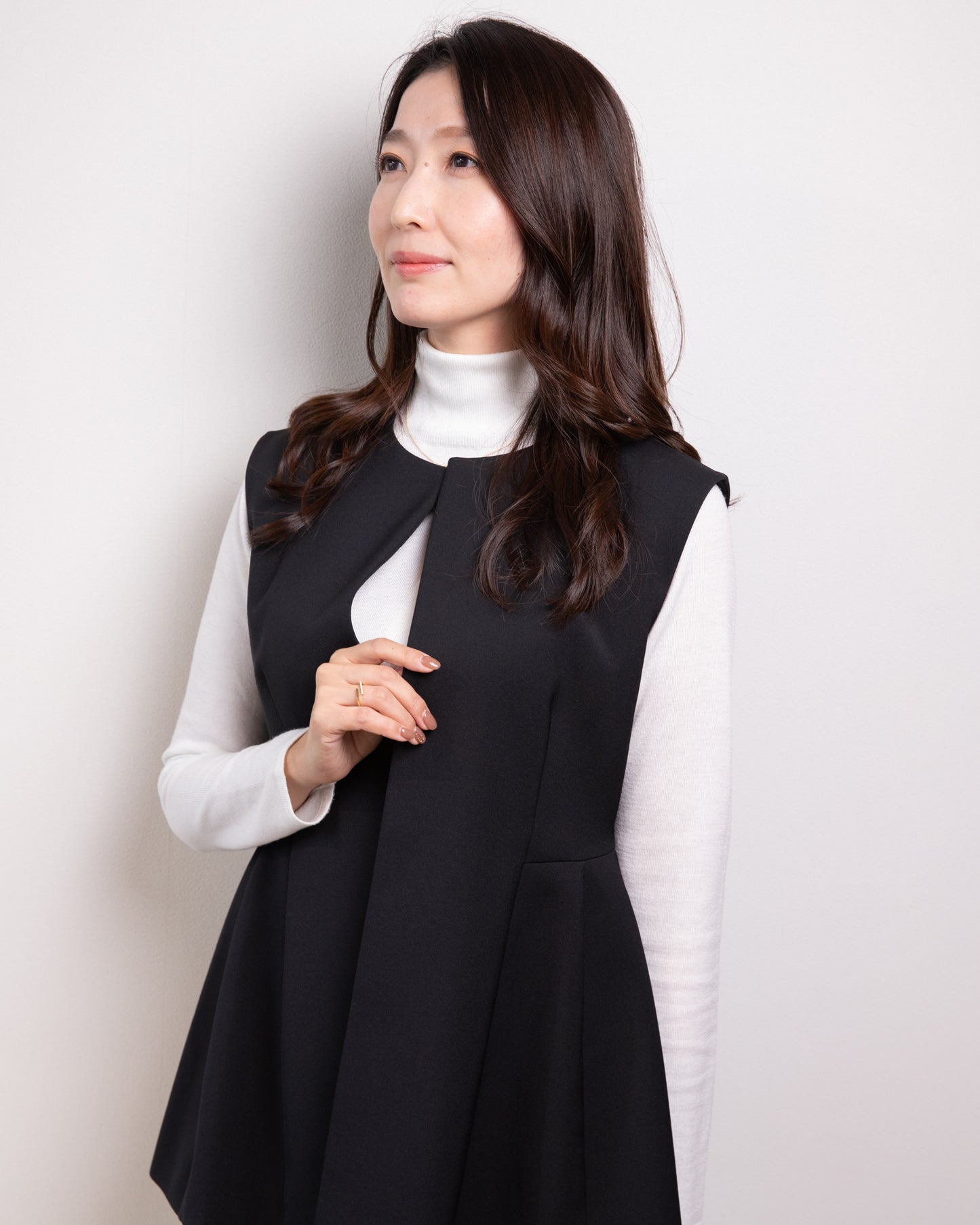 K18YG ダイヤ ダブルラインリング -BFJ × LeLi-