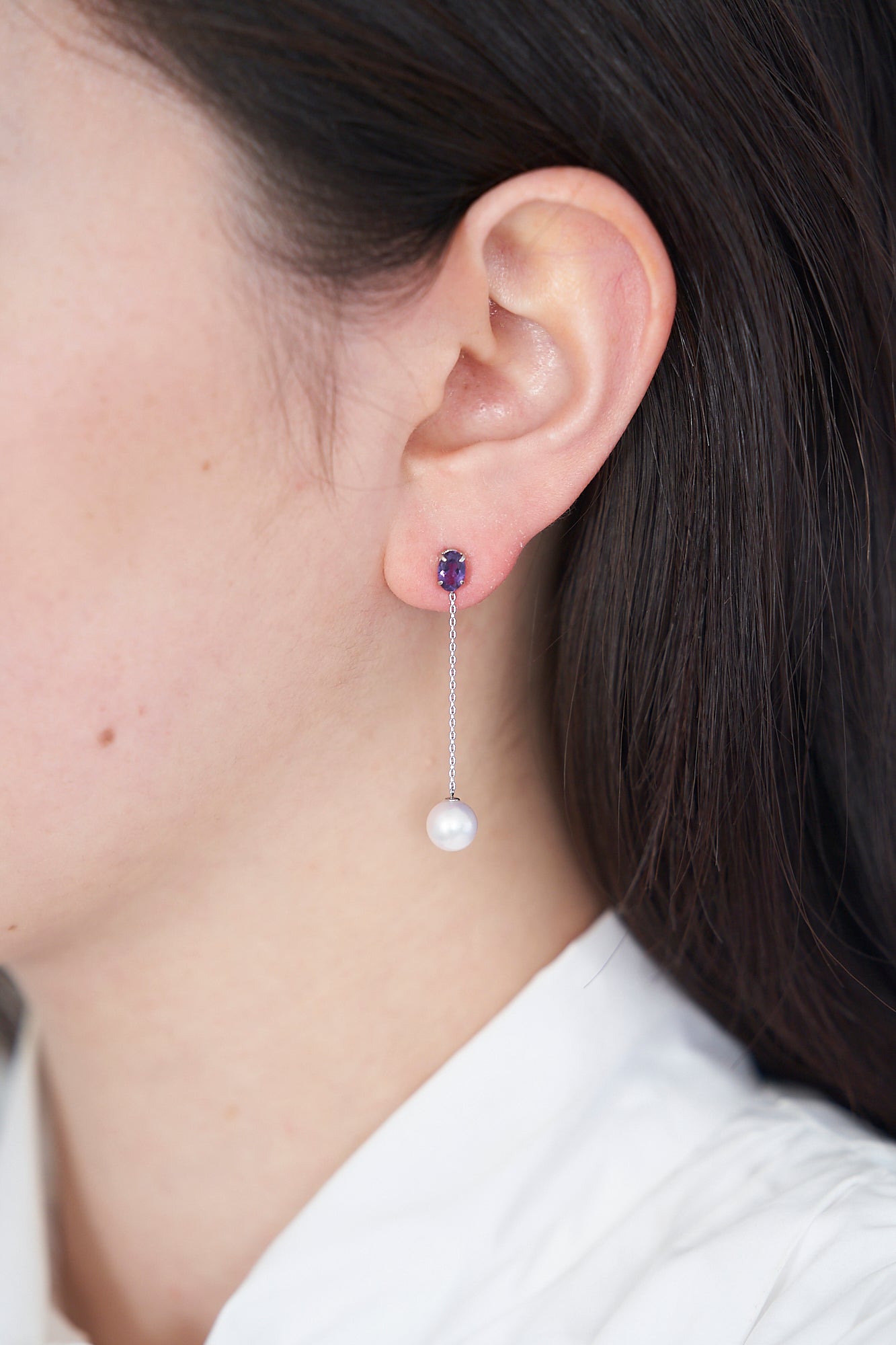 PT900 アメシスト/アコヤパール ピアス -ChériB- – DEEX STYLE