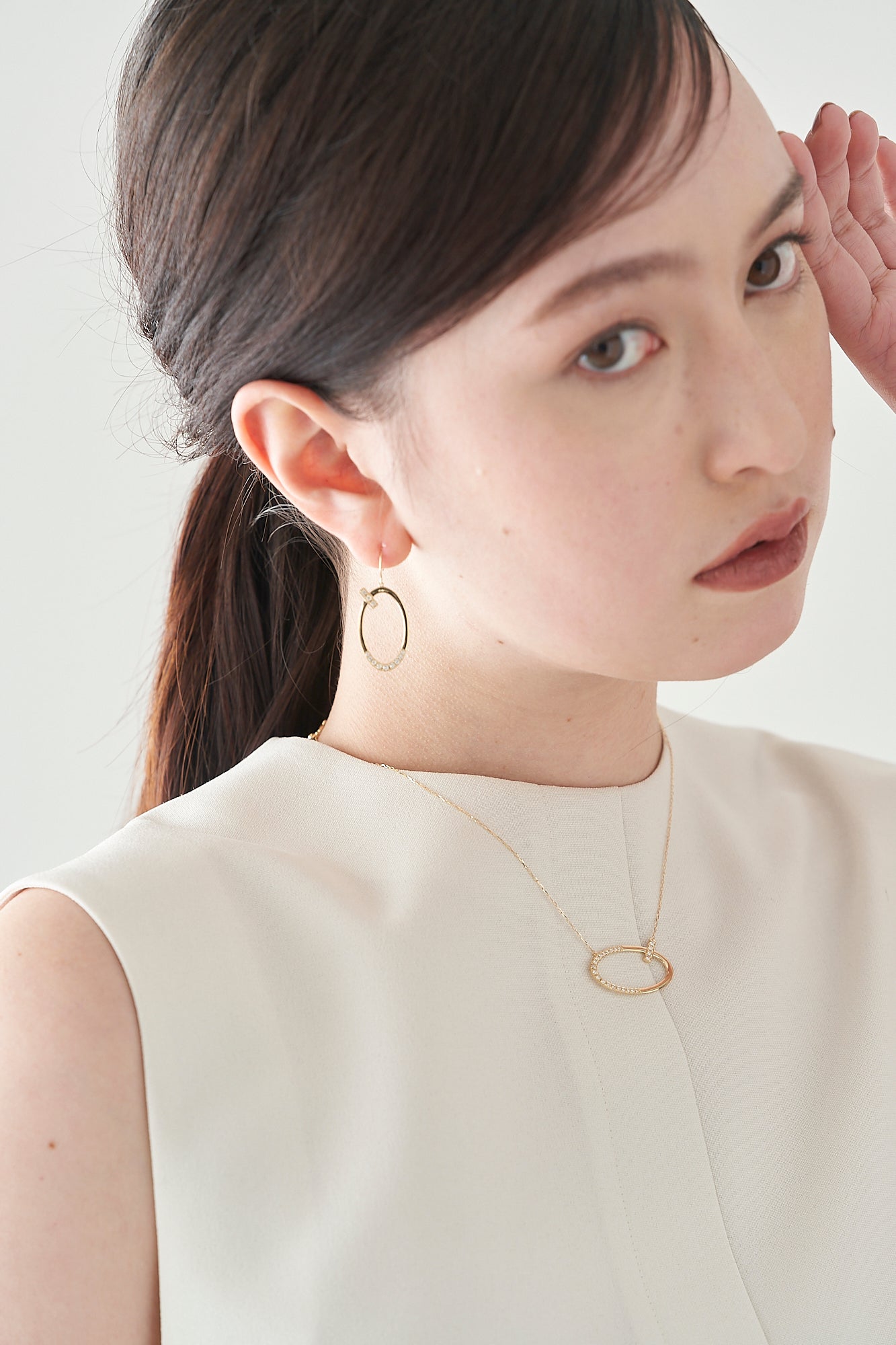 K18YG ダイヤ 0.26ct ピアス -ChériB-