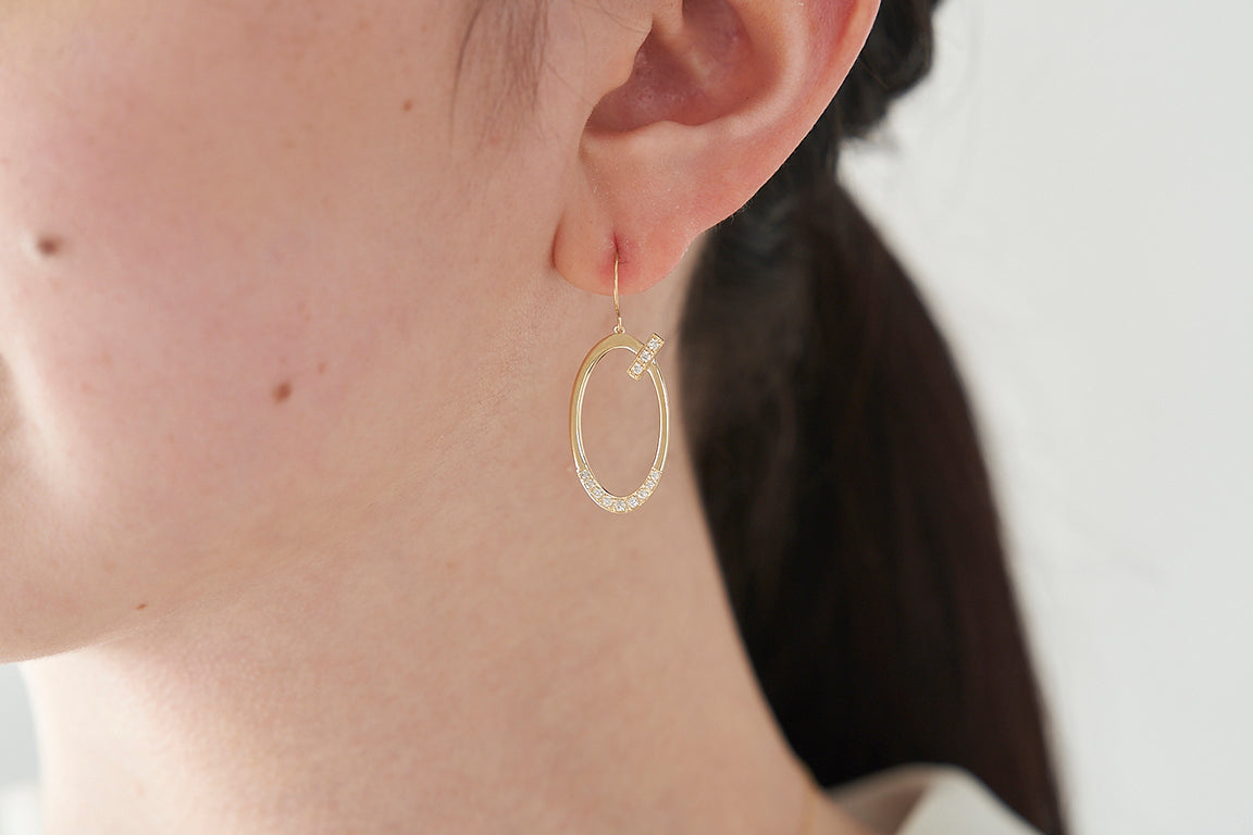 K18YG ダイヤ 0.26ct ピアス -ChériB-