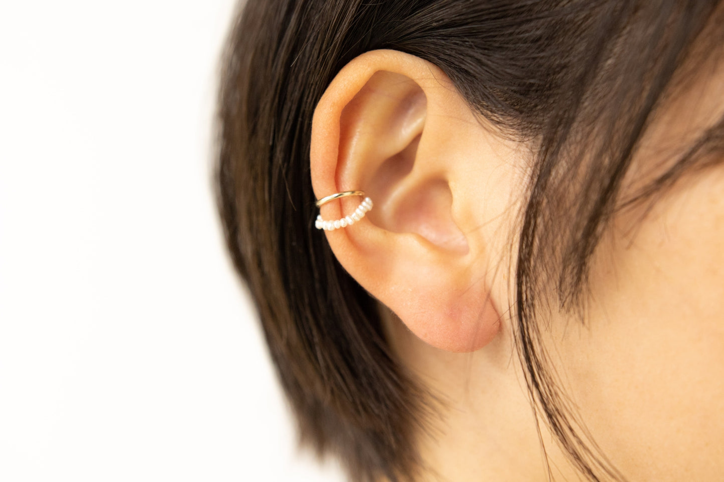 moca K10YG 淡水パール イヤーカフス