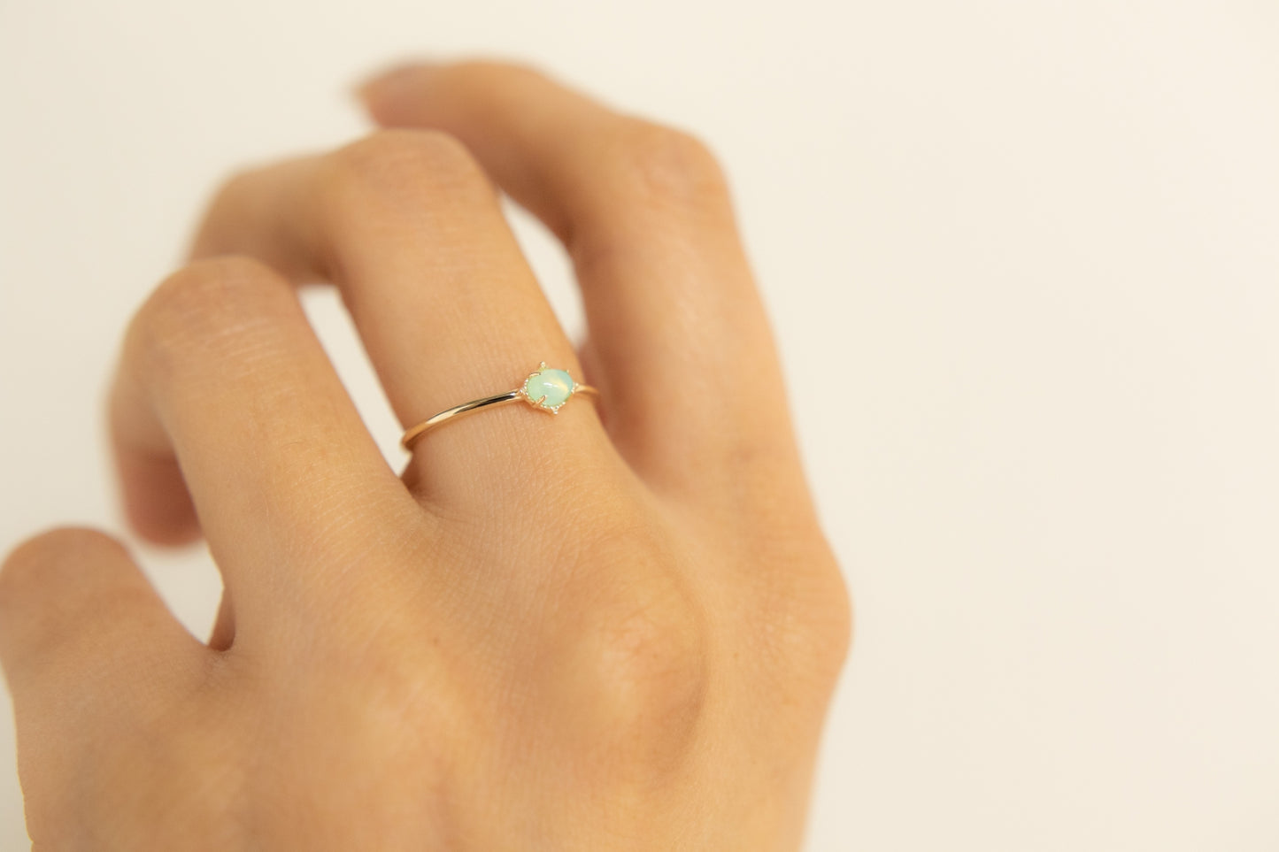 moca K10YG シーブルーカルセドニーリング