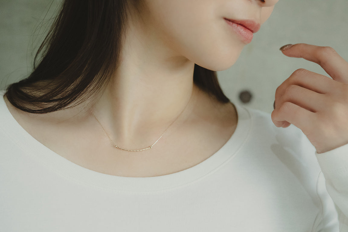 moca K10YG パイプネックレス M size