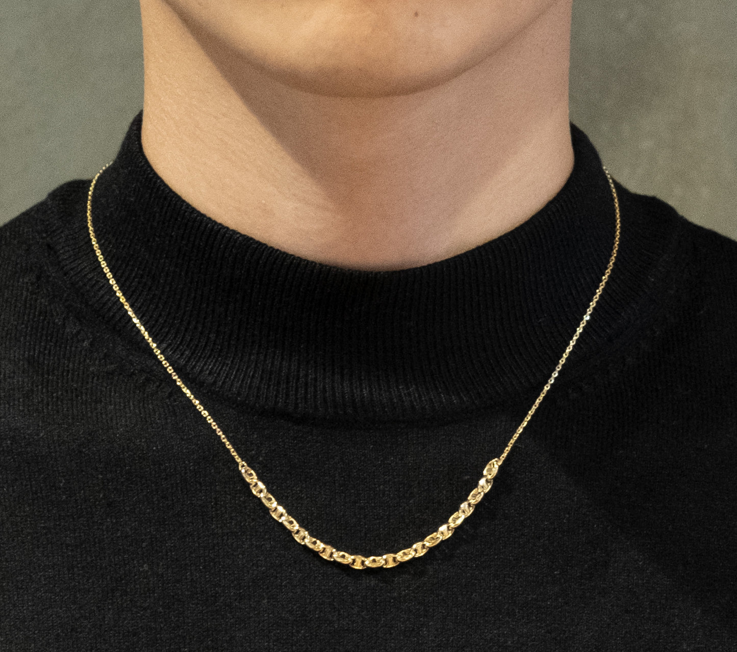 LAKAS K18YG bridge necklace