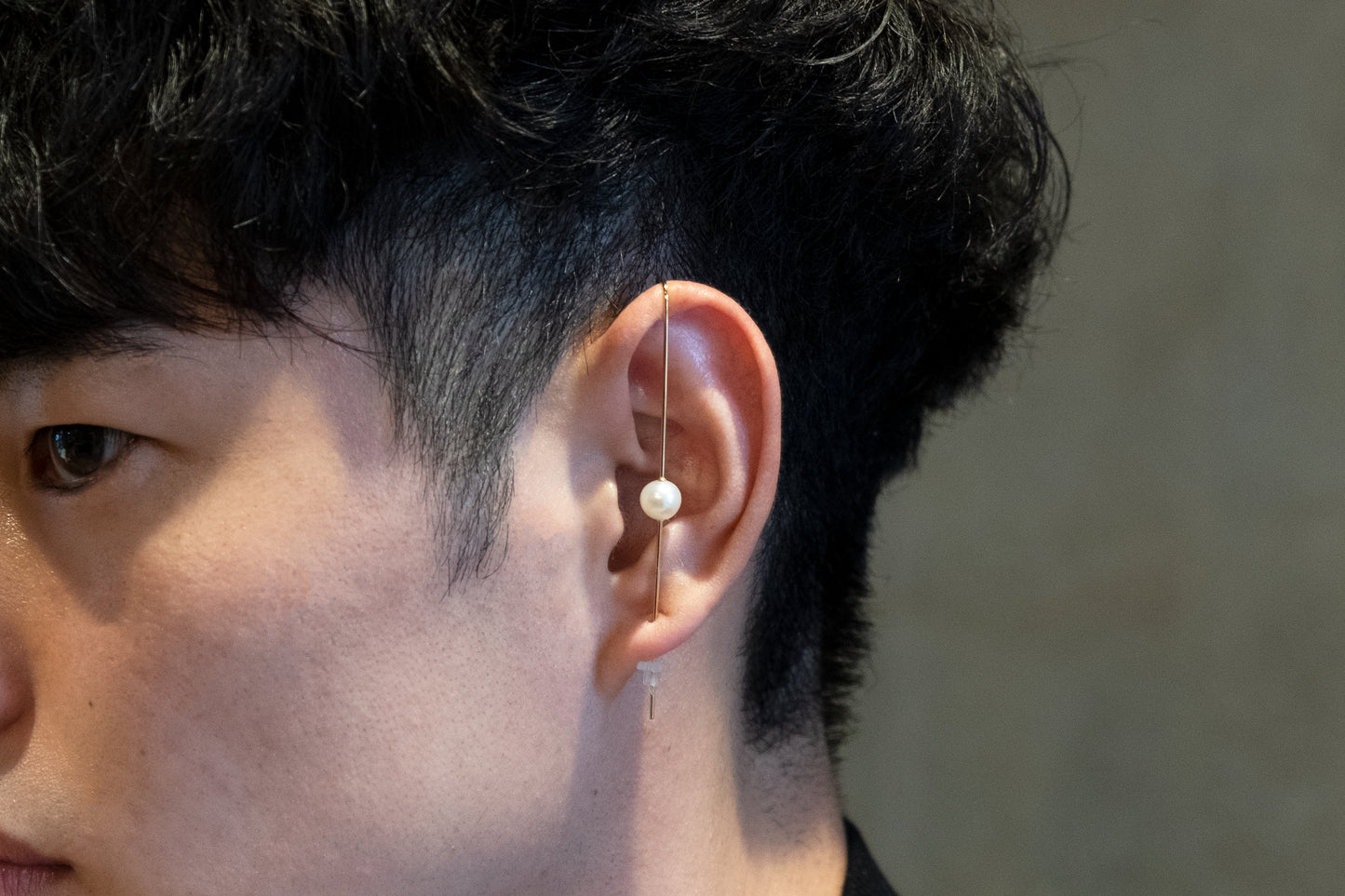 LAKAS K18YG Akoya pearl ear wrap pierce
