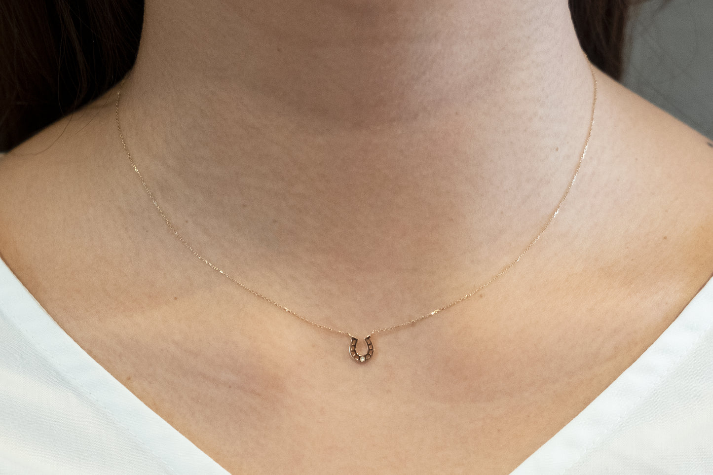 LAKAS K10YG horseshoe necklace