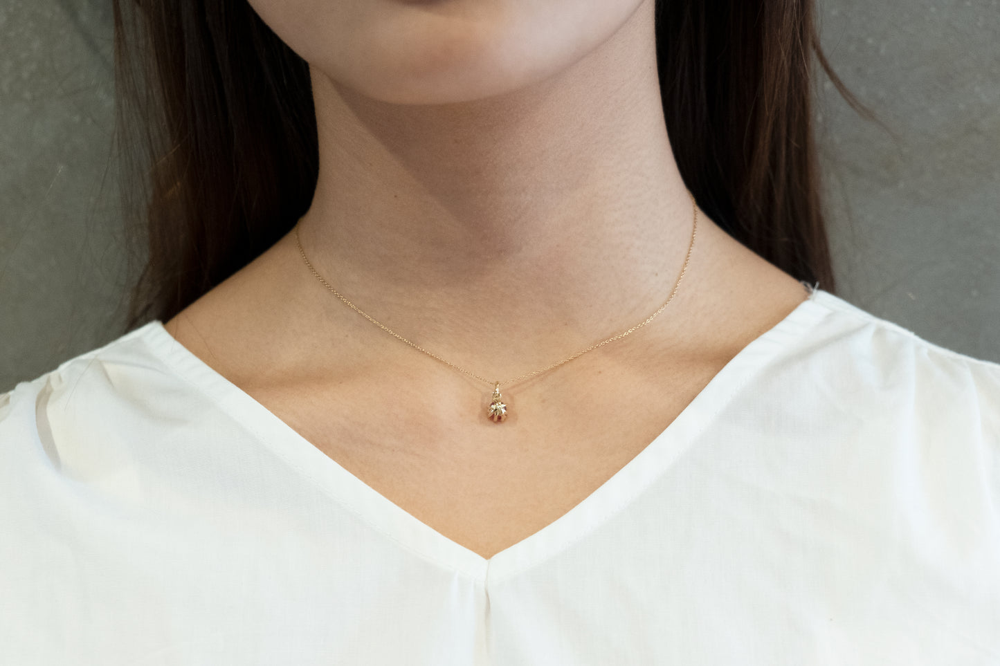 LAKAS K18YG ruby wrap up reversible necklace