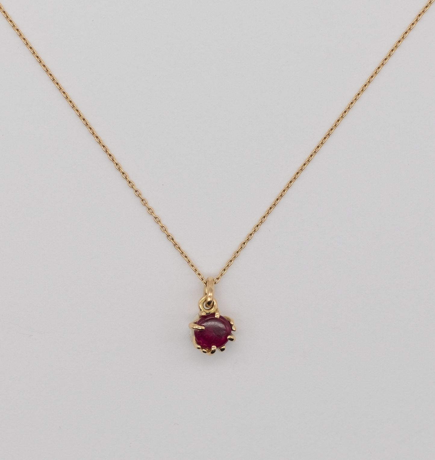 LAKAS K18YG ruby wrap up reversible necklace