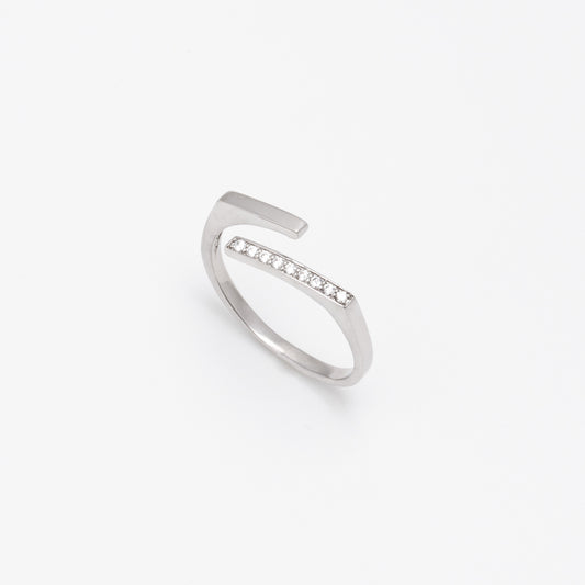 PT950 ダイヤモンド ダブルラインリング -BFJ × LeLi-