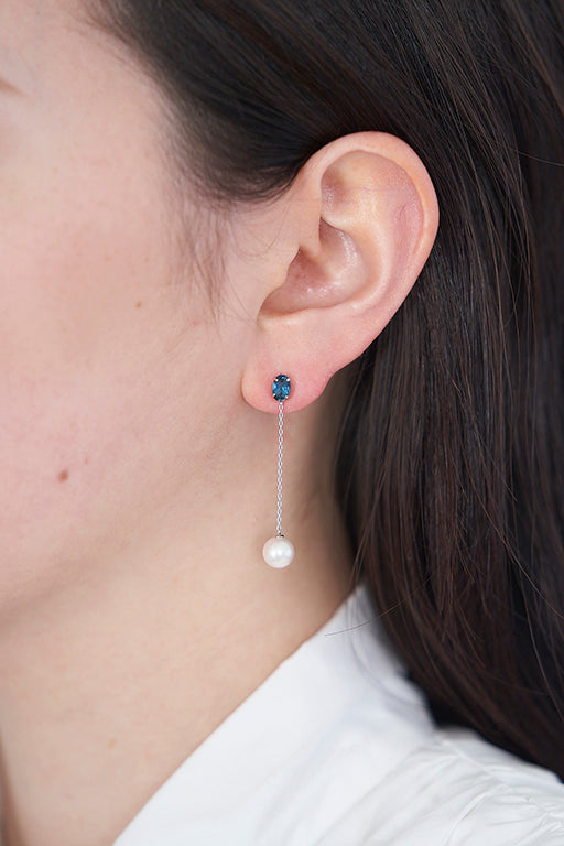 ブルートパーズピアス