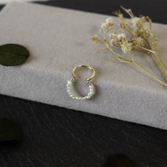 moca K10YG 淡水パール イヤーカフス