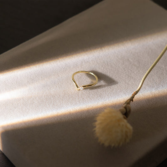 moca K10YG ダイヤピンキーリング