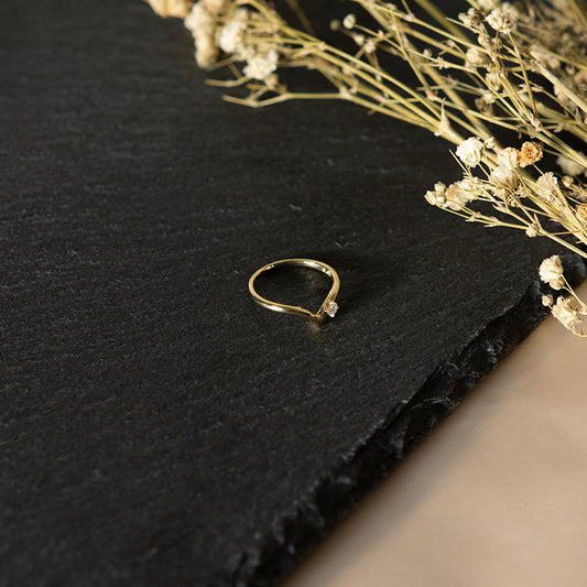 moca K10YG ダイヤピンキーリング